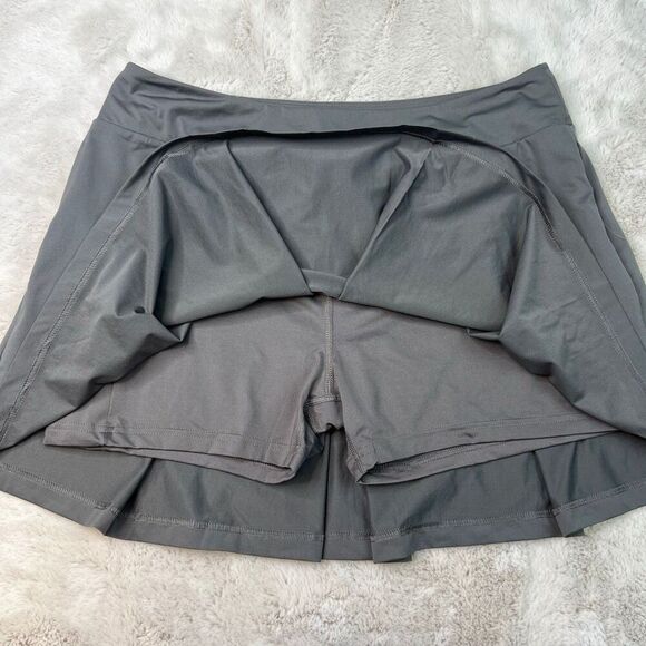 Adidas Ultimate 365 Tour Pleated Golf Skirt Skort Charcoal Gray Size Large NEW - Picture 7 of 16